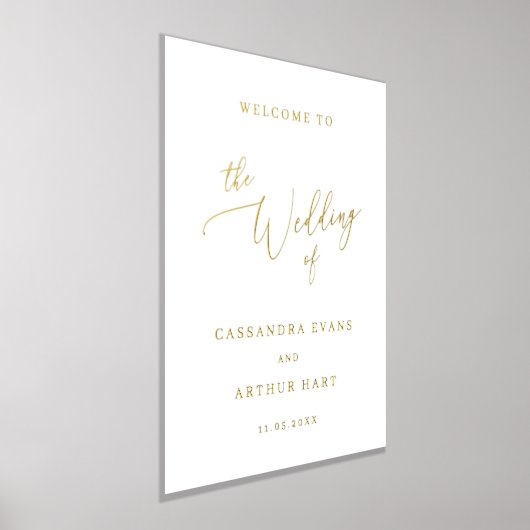 Eenvoudig goud klassieke legante bruiloft folie afdrukken (Laagn)