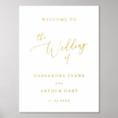 Eenvoudig goud klassieke legante bruiloft folie afdrukken (Voorkant)