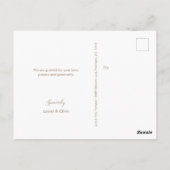 Eenvoudig Goud Kruis Wit Aangepaste Foto baby Doop Briefkaart (Achterkant)