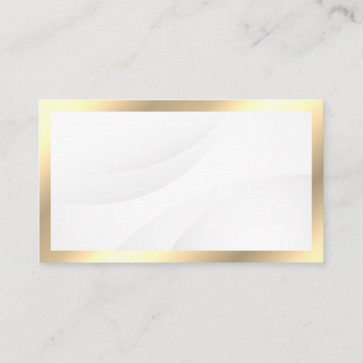 Eenvoudig goud Lijst Metallic Visitekaartje (Achterkant)