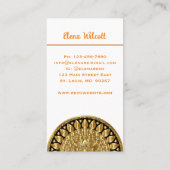 Eenvoudig goud Mandala Reiki Energy Healing Wellne Visitekaartje (Achterkant)