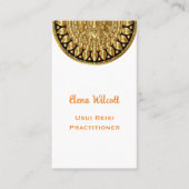Eenvoudig goud Mandala Reiki Energy Healing Wellne Visitekaartje (Voorkant)