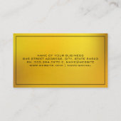 Eenvoudig goud met grenzen visitekaartje (Achterkant)