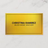 Eenvoudig goud met grenzen visitekaartje (Voorkant)