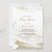 Eenvoudig goud minimalistisch Baby shower Kaart (Voorkant)