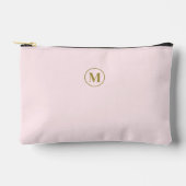 Eenvoudig Goud Monogram Blush Roze Vrouwelijk Meis Etui (Voorkant)