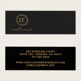 Eenvoudig Goud Monogram Sieraden Designer Oorbel Mini Visitekaartjes
