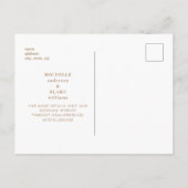 Eenvoudig Goud Monogram Wit Foto Opslaan van de Da Briefkaart (Achterkant)