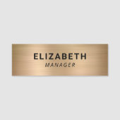 Eenvoudig goud naamplaatje (Voorkant)