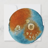 Eenvoudig Goud Navy Sinaasappel Elegante Waterverf Kaart (Achterkant)