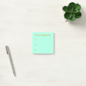 Eenvoudig goud op Light Turquoise Gratitude Post-it® Notes (Kantoor)