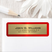 Eenvoudig goud op rood etiket (Insitu)