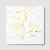 Eenvoudig goud op wit 50ste bruiloft Jubileum | Gastenboek (Achterkant)