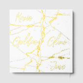 Eenvoudig goud op wit 50ste bruiloft Jubileum | Gastenboek (Achterkant)