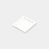 Eenvoudig goud op witte helderheid post-it® notes (Schuin)