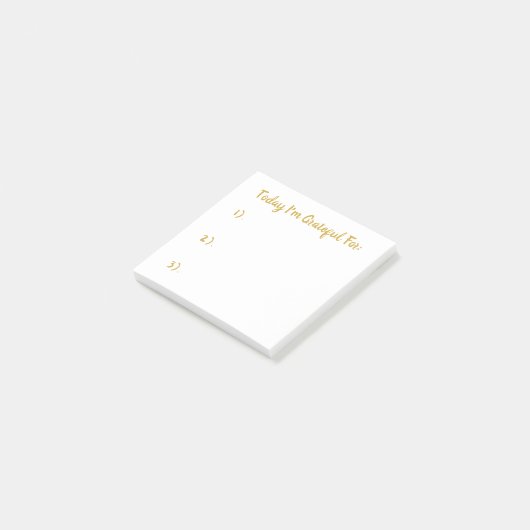 Eenvoudig goud op witte helderheid post-it® notes (Schuin)