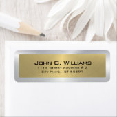 Eenvoudig goud op zilvergrijs etiket (Insitu)