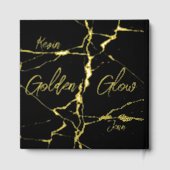 Eenvoudig goud op zwart 50ste bruiloft Jubileum | Gastenboek (Achterkant)