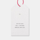 Eenvoudig Goud Red Tree Script Vrolijk Kerstfeest Cadeaulabel (Achterkant)