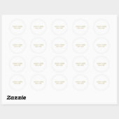 Eenvoudig Goud - Ronde Sticker (Vel)