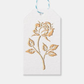 Eenvoudig Goud Roos Cadeaulabel (Voorkant)