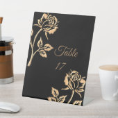 Eenvoudig Goud Roos Reclamebord Met Voetstuk (Insitu)