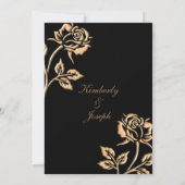 Eenvoudig Goud Roos Save The Date (Achterkant)