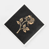 Eenvoudig Goud Roos Servet (Hoek)