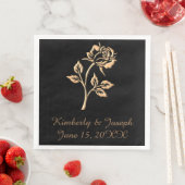 Eenvoudig Goud Roos Servet (Insitu)