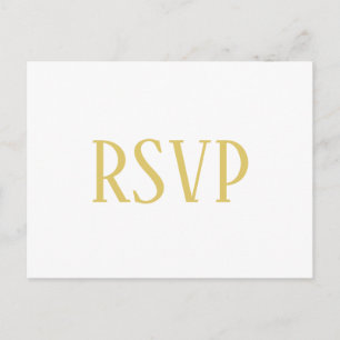 Eenvoudig Goud - RSVP/Diner Keuzes Briefkaart