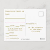 Eenvoudig goud - RSVP/Dinner Choed Briefkaart (Achterkant)
