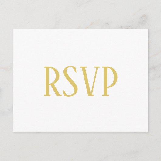 Eenvoudig goud - RSVP/Dinner Choed Briefkaart (Voorkant)