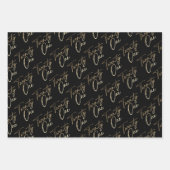 Eenvoudig Goud Script Eenentwintig 21ste Verjaarda Inpakpapier Vel (Voorkant)