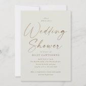 Eenvoudig Goud Script Koppels Bruiloft Douche Kaart (Voorkant)