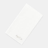 Eenvoudig Goud Script Namen Bruiloft Servet (Hoek)