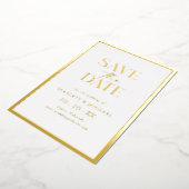 Eenvoudig goud sparen de Datum Folie Uitnodiging (Gedraaid)