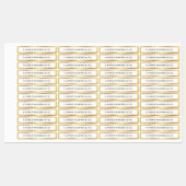 Eenvoudig Goud Tamper Proof Dunne Kaarsenkruik Tin Labels (Vel)
