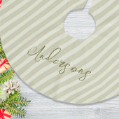 Eenvoudig goud vakantie strepen kalligrafie script kerstboom rok