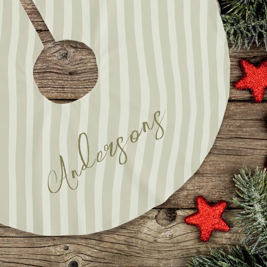 Eenvoudig goud vakantie strepen kalligrafie script kerstboom rok