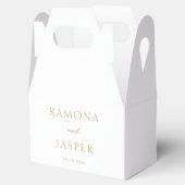 Eenvoudig goud vet moderne bruiloft bedankdoosjes (Geopend)