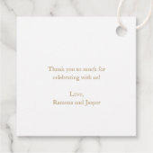 Eenvoudig goud vet moderne bruiloft bedankjes labels (Achterkant)