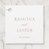 Eenvoudig goud vet moderne bruiloft bedankjes labels (Voorkant)