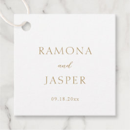 Eenvoudig goud vet moderne bruiloft bedankjes labels