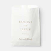 Eenvoudig goud vet moderne bruiloft bedankzakje (Voorkant)