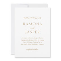 Eenvoudig goud vet moderne bruiloft