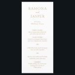 Eenvoudig goud vet moderne bruiloft menu<br><div class="desc">Elegant faux Gold bruiloft menu met een eenvoudig en minimaal design. Een klassieke lay-out met uw namen in grote letters voor een moderne draai aan deze traditionele stijl. Een trouwmenu dat perfect is voor een formele bruiloft.</div>