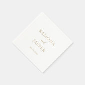 Eenvoudig goud vet moderne bruiloft servet (Hoek)