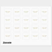 Eenvoudig Goud - Vierkante Sticker (Vel)