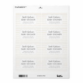 Eenvoudig Goud Wit baby shower dank u gunst Etiket (Full Sheet)