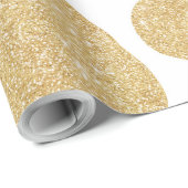 Eenvoudig Goud wit Grote Koe Vlekken Dierenpatroon Cadeaupapier (Rol Hoek)